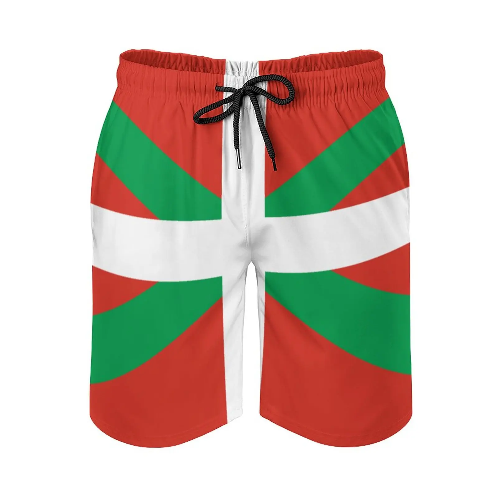 

Пляжная одежда с флагом страны баскки, Высококачественная дышащая быстросохнущая Мужская пляжная одежда с регулируемым шнурком, Повседневная Свободная одежда