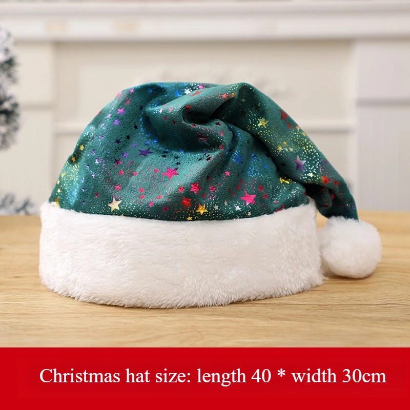 

MOONBIFFY Теплая плюшевая шапка Санта Клауса