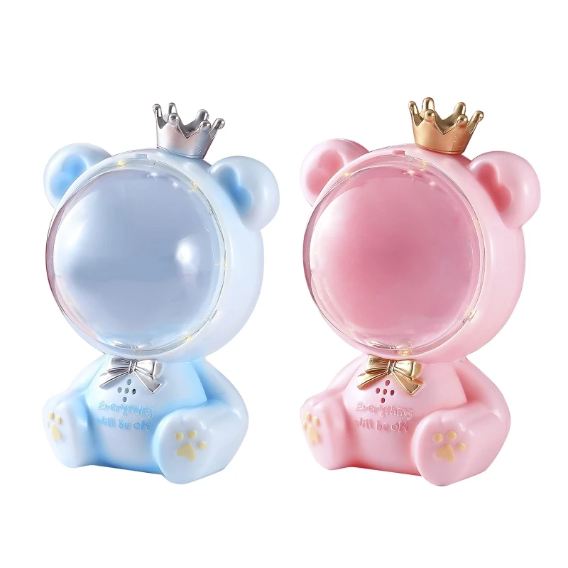 

2022 New 8.27x5.71x5.12in Table Craft Cute Space Bear Box Touch Money Box Simple Design Portable Pleasant Indoor Crafts