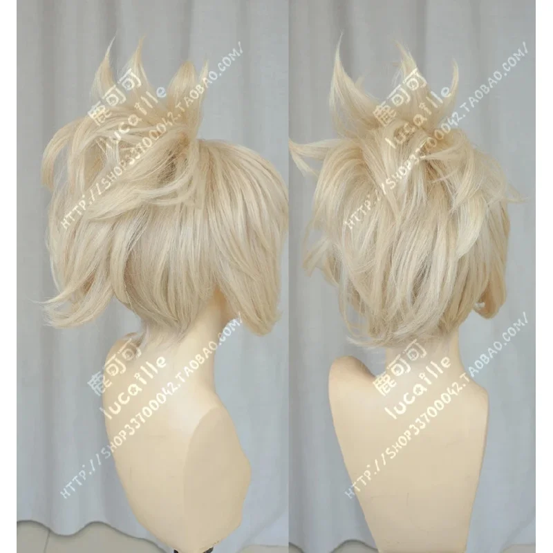 Парик для косплея из короткого льняного светлого конского хвоста Game OW Angela милори