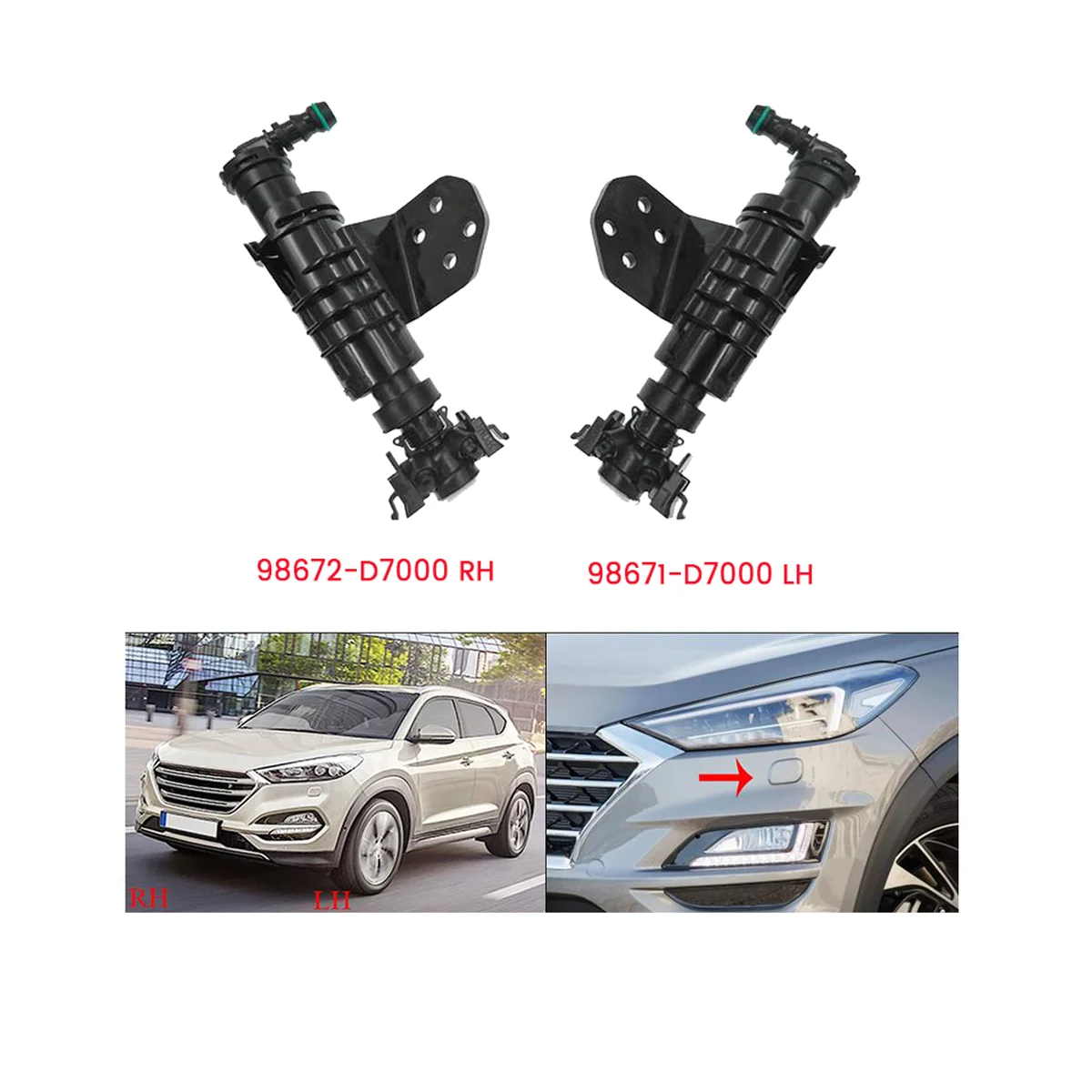

Передняя фара головного света для Hyundai Tucson 2016-2020 98671-D7000 98672-D7000