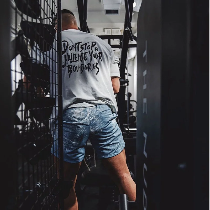 Рубашка мужская Спортивная с коротким рукавом свободная футболка из хлопка для