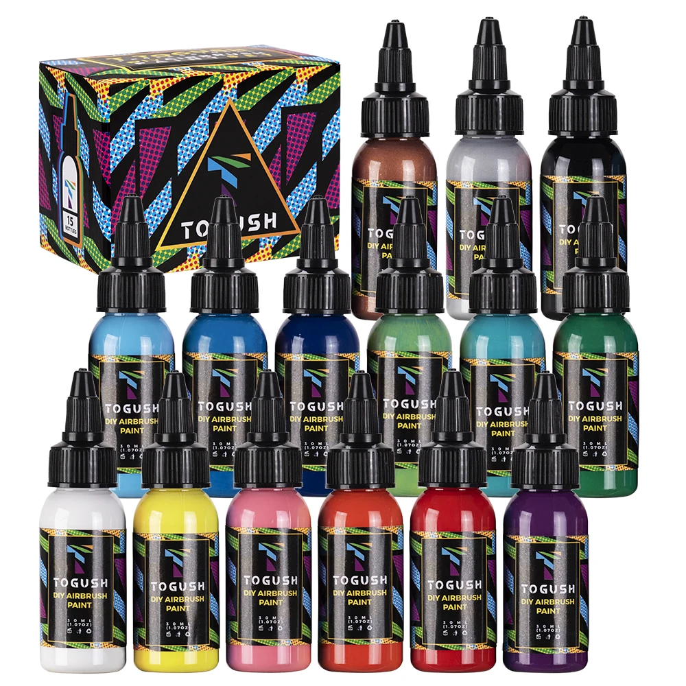 Акриловая краска для аэрографа OPHIR, 30 мл, чернила на водной основе для нейл-арта, покраски обуви, DIY хобби, 15/28 цветов на выбор, TA035