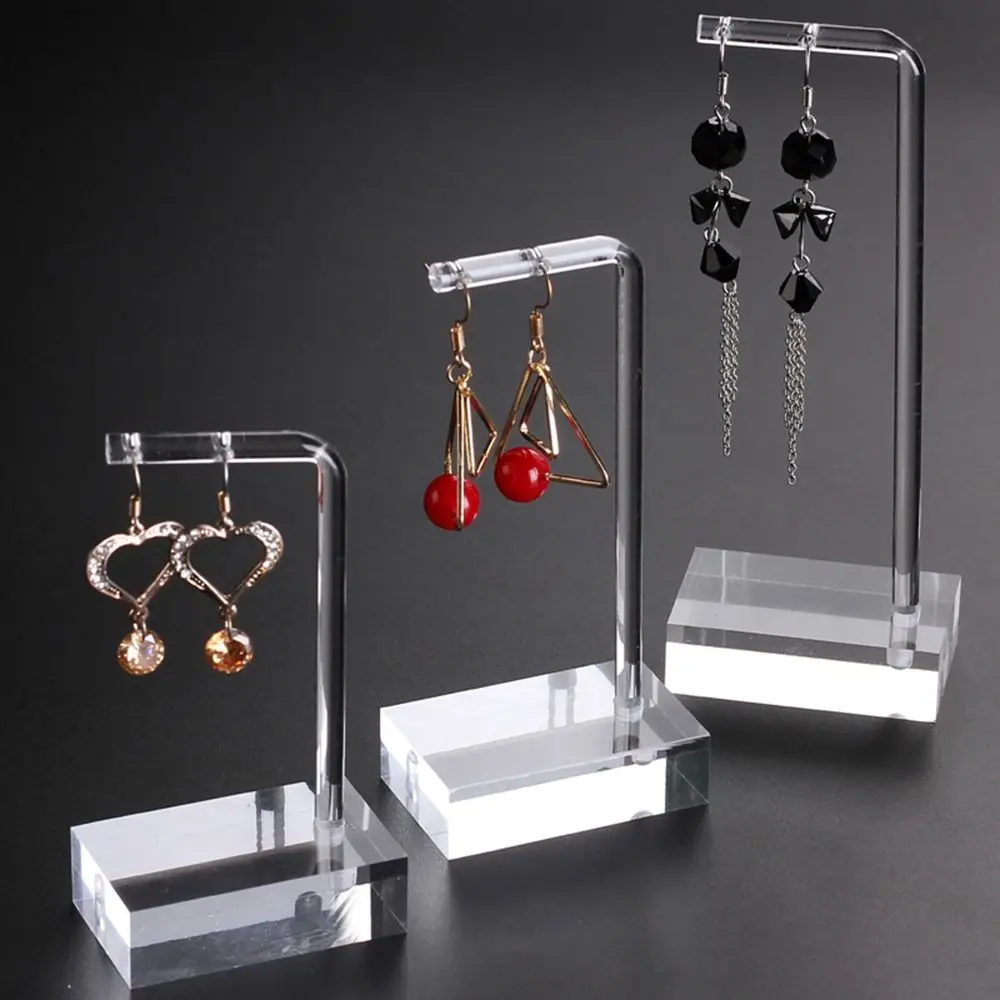 

Clear Hanging Earring Display Stand New 7-letter Type Acrylic Jewelry Showing Case Earring Organizer Jewelry