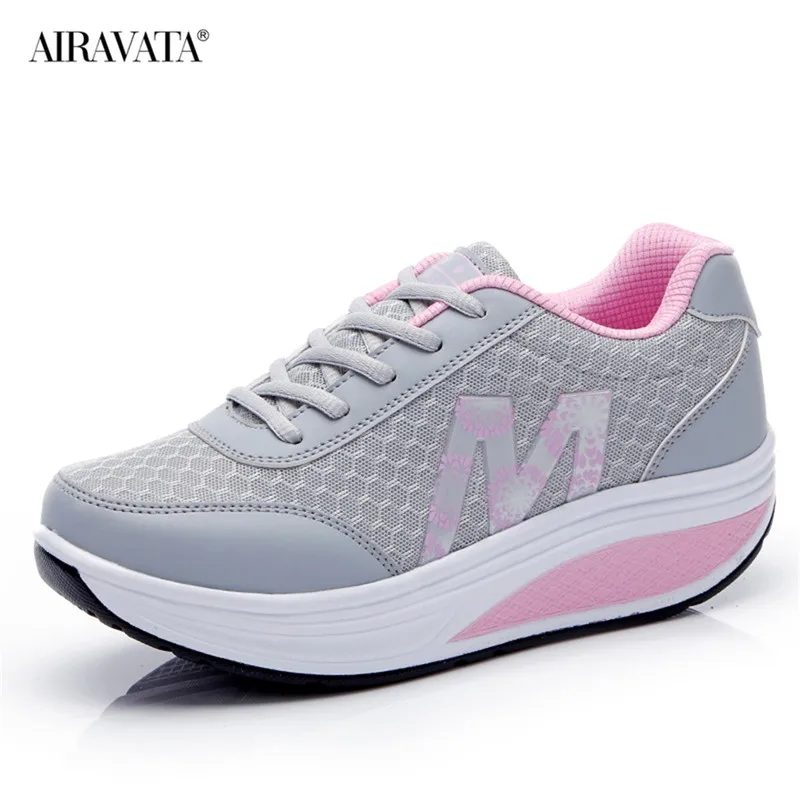 Women's Walking Shoes Fashion Lightweight Breathable Sneakers Casual Thick Bottom Shake Shoes Size 35-42