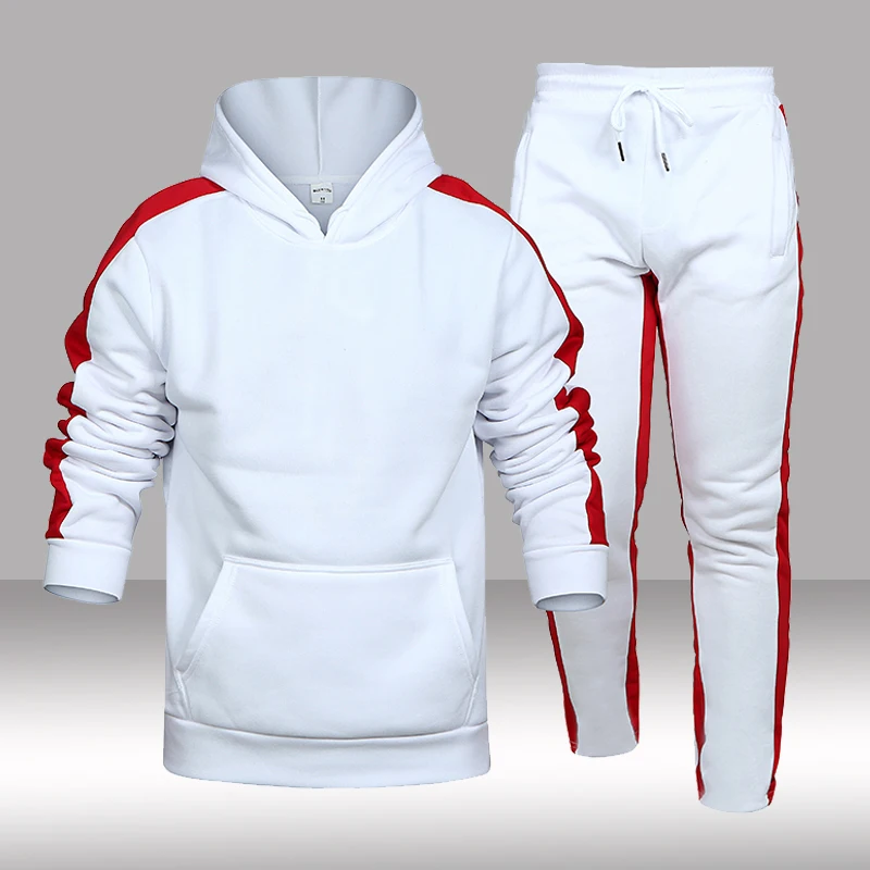 

Tracksuit Men Cotton Two Piece Sets Bruce Lee Hoodies Sweatpants Men's Tracksuit Long Sleeve Autumn Winter Warm Jogging Outfits