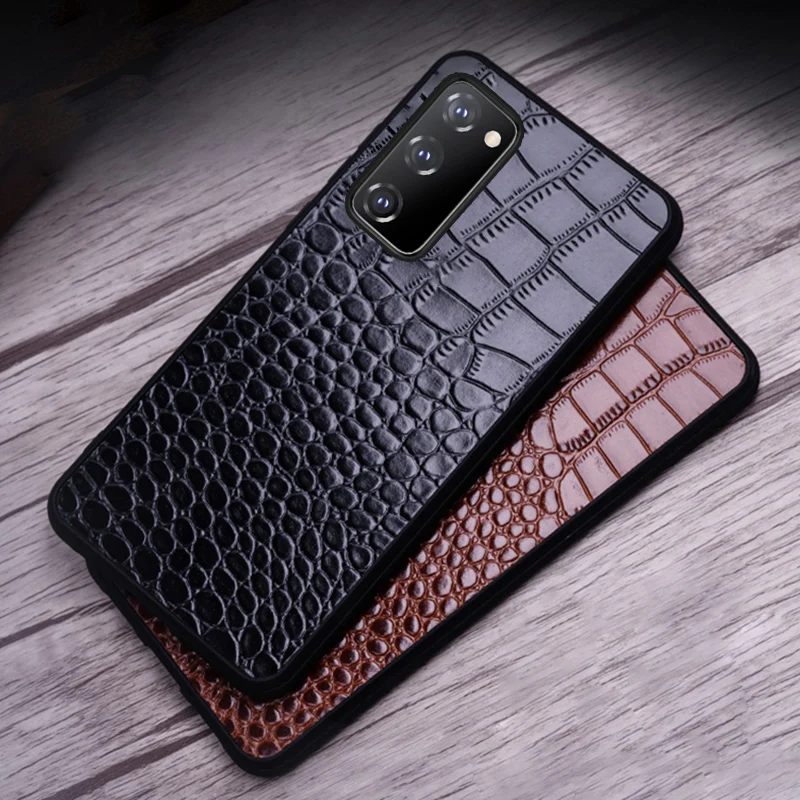 Leather Phone Case For Samsung Galaxy S20 FE case For s20 plus Cowhide Cover For Note 20 Ultra Case