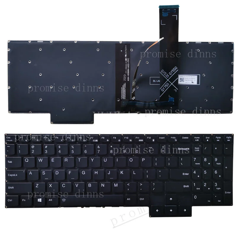 Фото Клавиатура с подсветкой M US для Lenovo Legion 5 pro 16ITH6 16ACH6H 16IAH7H 15ACH6 17ACH6 №1