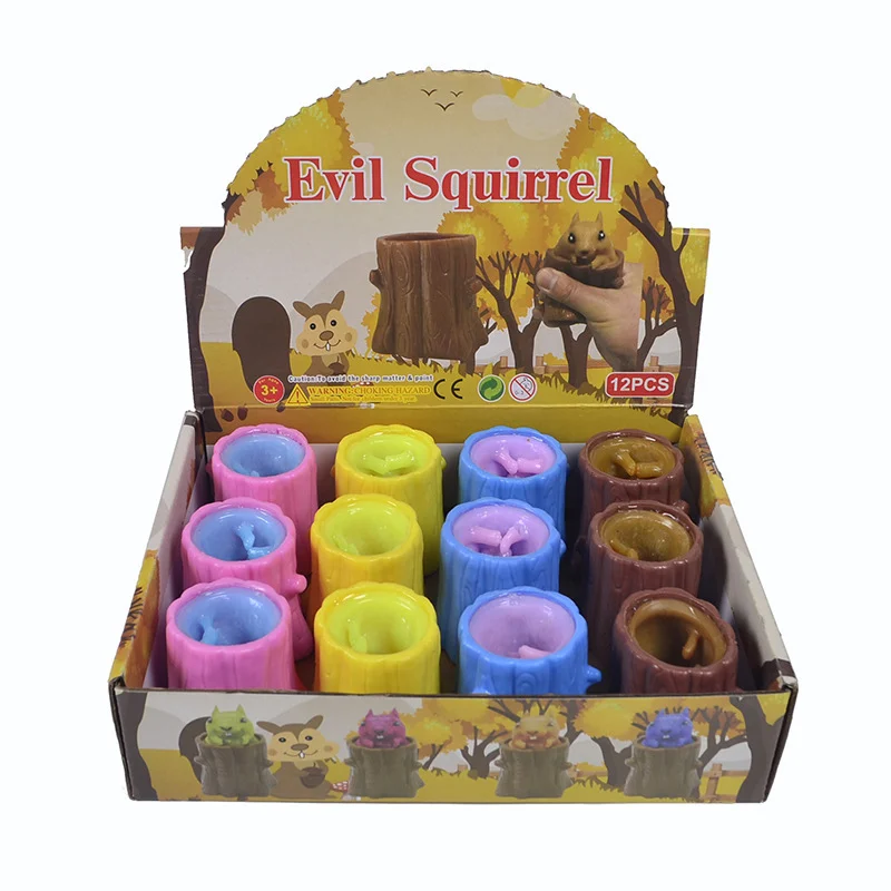 Смешные Милые Мягкие игрушки в виде белки для снятия стресса декомпрессии