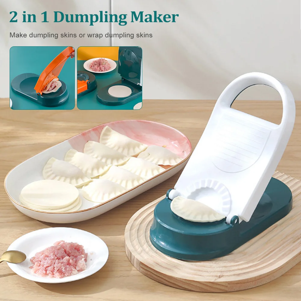 

Mini 2 In 1 Dumpling Skin Artifact DIY Dumpling Maker Manual Wrapper Making Mold Dough Pressing Tool Kitchen Specialty Tools