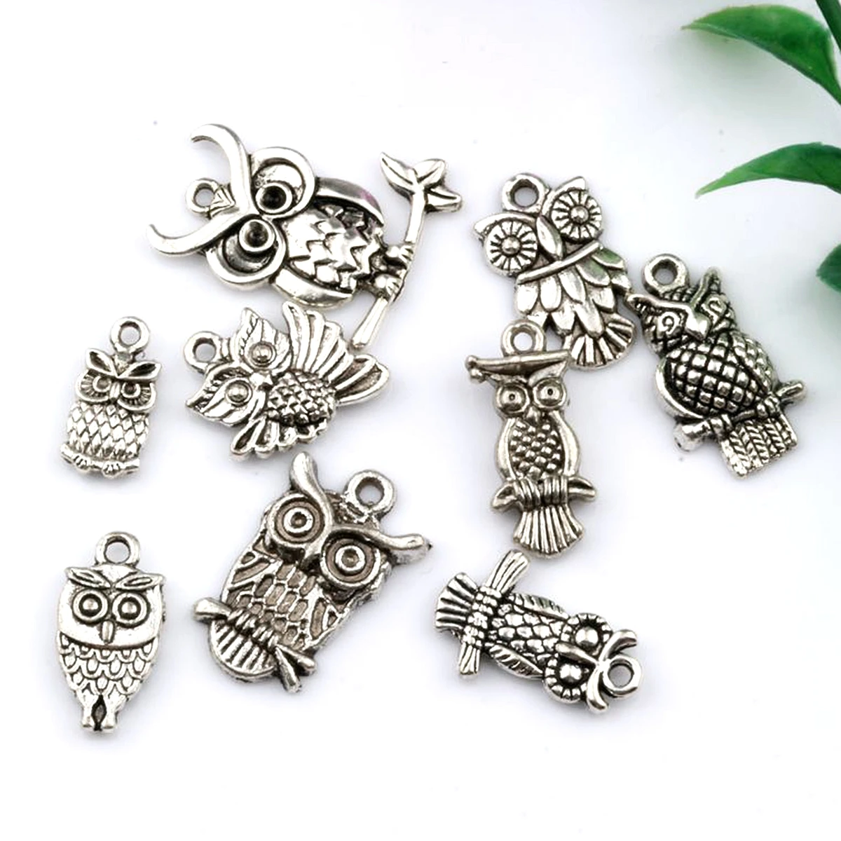 

18Pcs Alloy Mixed Owl Charms Pendants For Jewelry Making DIY Handmade Craft 9 - Style (nm215)