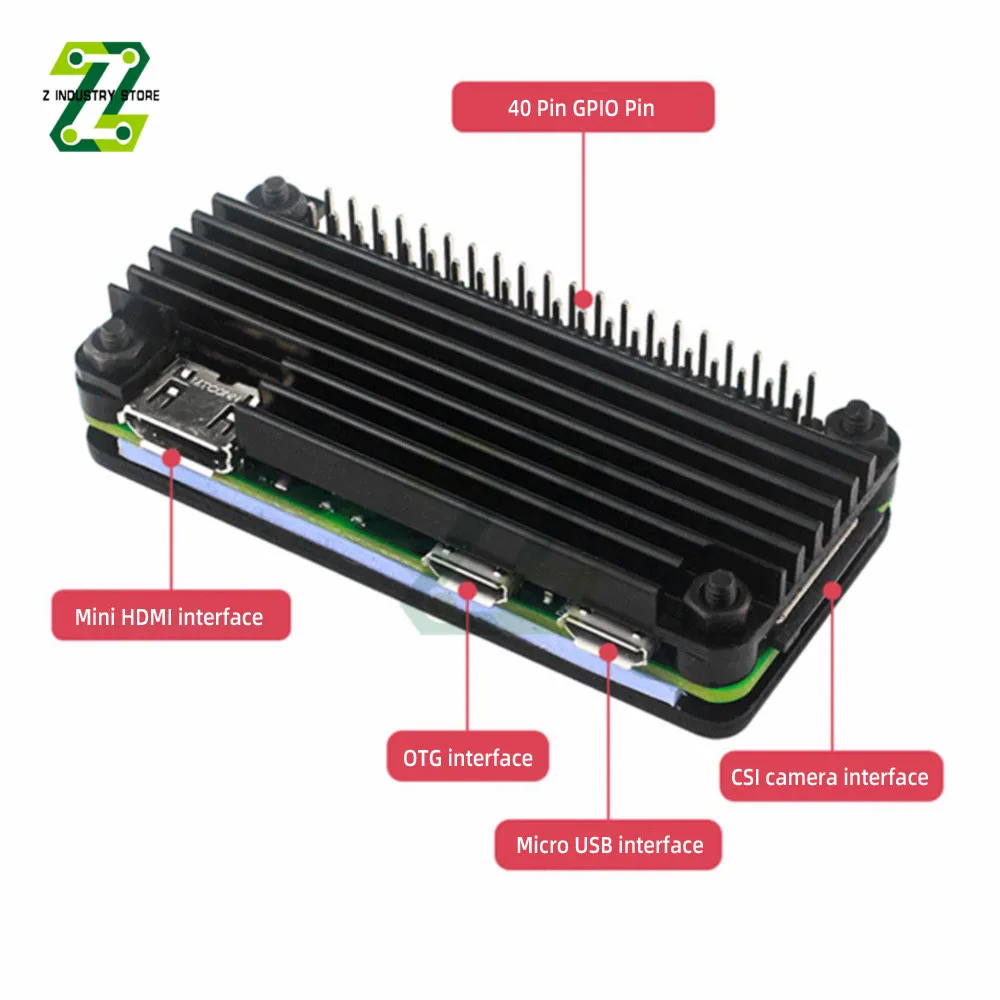 

2W Aluminum Case With Pin for Raspberry pi Zero