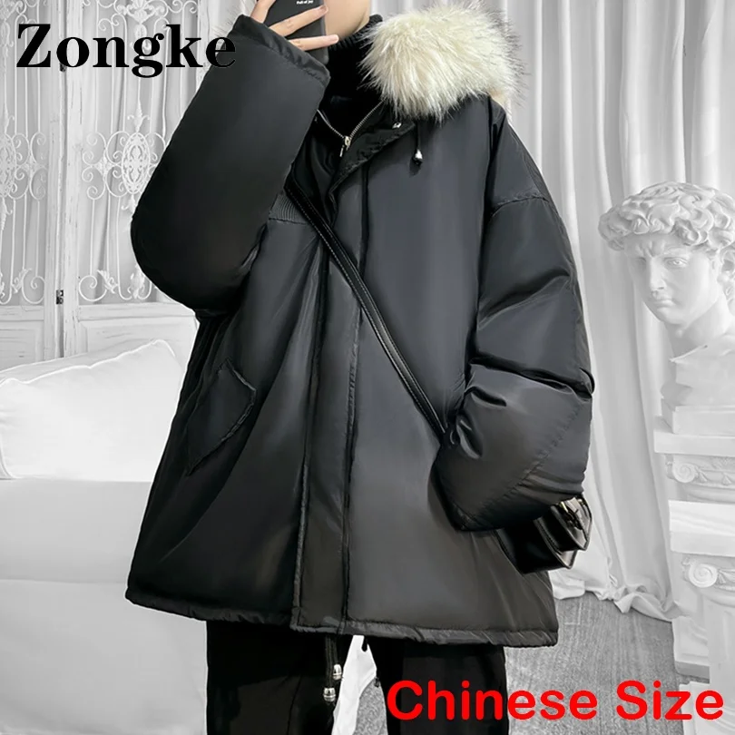 

Zongke Fur Hooded Winter Jackets For Men 2022 Autumn New Arrivals Parka Men Clothing Man Jacket Winter Warm Coats Size 2XL