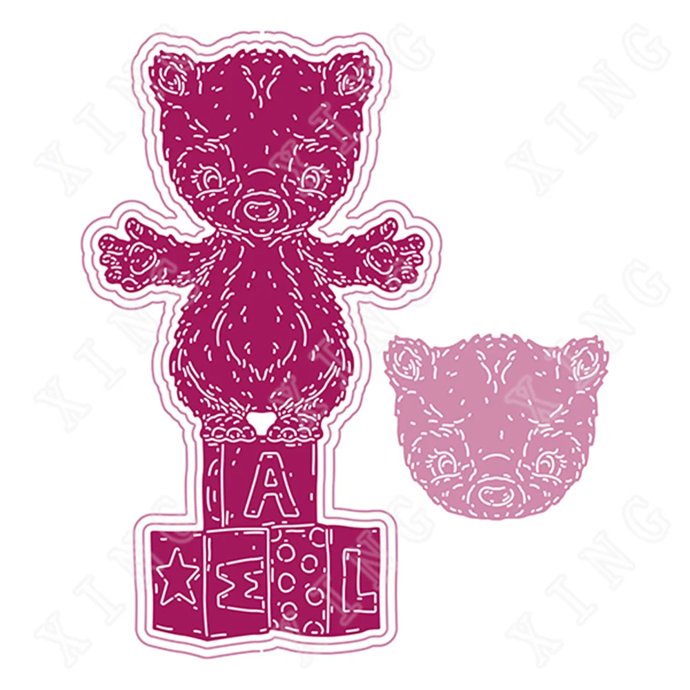 

New Arrival Riley Bear Metal Cutting Dies for Diy Scrapbooking Crafts Stencils Maker Photo Album Template Handmade Decoration