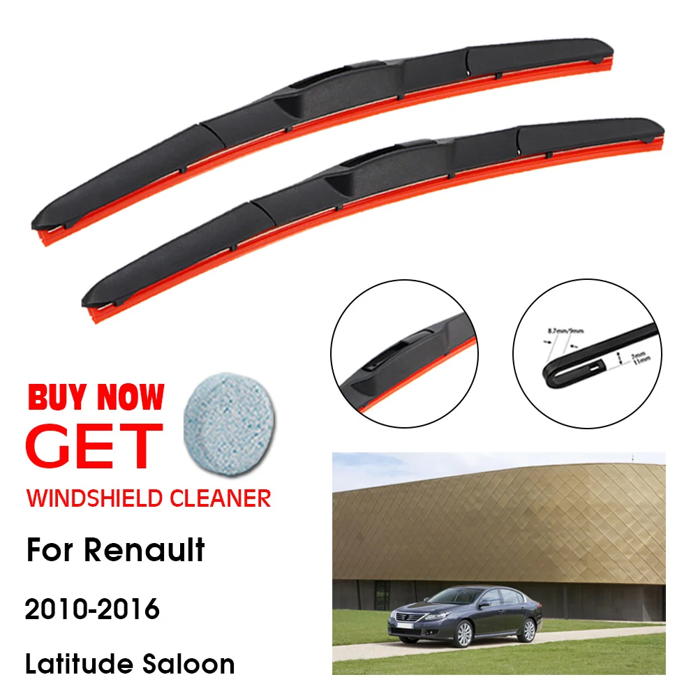 

Car Wiper For Renault Latitude Saloon 24"+16" 2010-2016 Front Window Washer Windscreen Windshield Silica Gel Blades Accessories