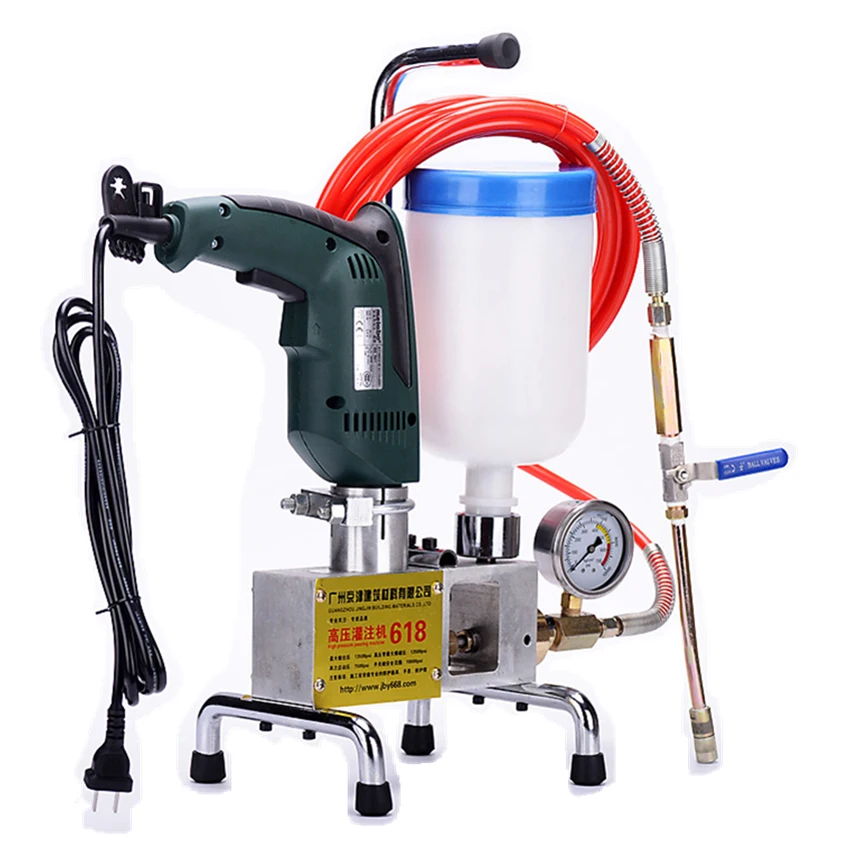grouting machine with polyurethane foam injection pump for crack repair