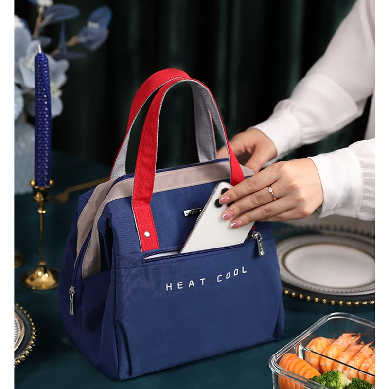 

Портативная сумка для ланча, новинка, Термоизолированный Ланч-бокс, сумка-тоут, сумка-холодильник, сумка для бенто, контейнер для ланча, детс...