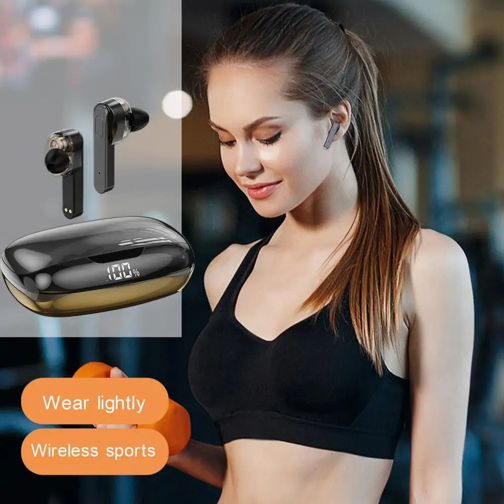 

Earbud Portable Wireless Earbud Digital Display Sensitive Creative Bluetooth-compatible5.0 Sports Dynamic Earphone