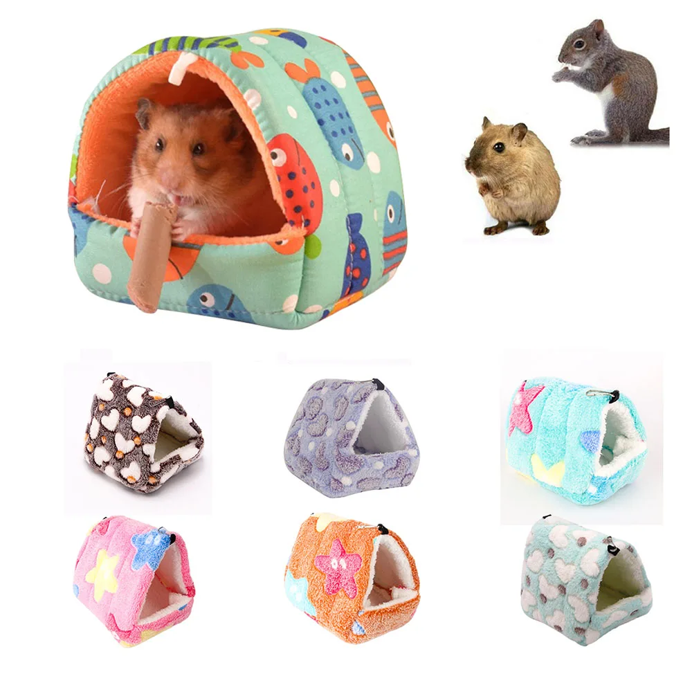

5 Colors Mini Soft Animal Hammock Nest Ferret Rabbit Guinea Pig Rat Hamster Mice Bed Toy Warmer Cushion House Cave Pets Supplies