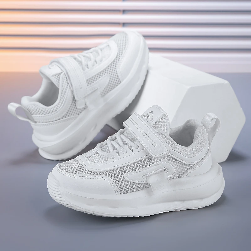 Летняя новая сетчатая дышащая обувь на липучке для спорта и отдыха мальчиков