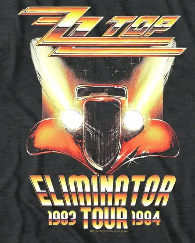 ZZ Top Eliminator Tour 1983-84 Футболка унисекс на заказ