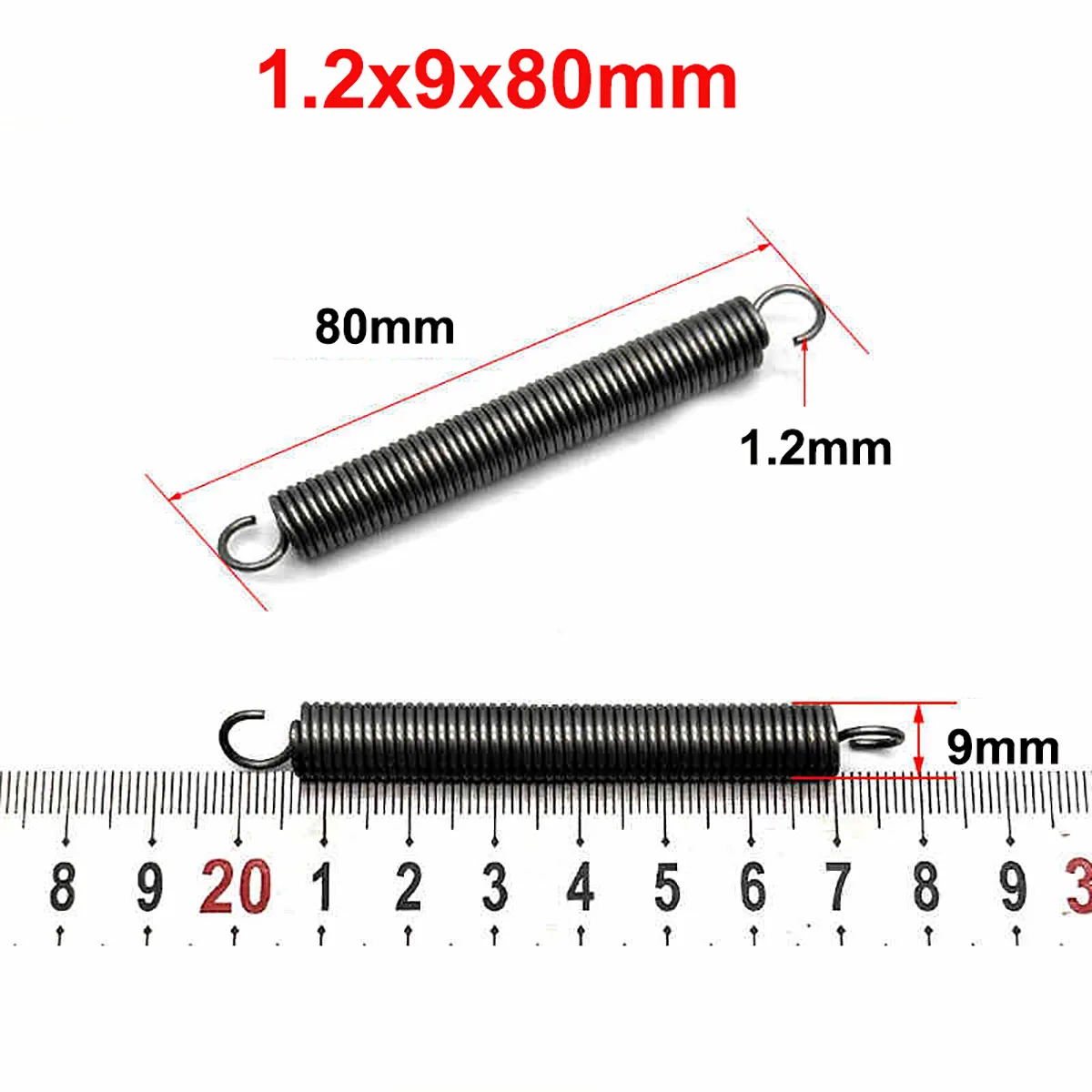 Диаметр провода 1 2 мм OD 9 концы крючков расширение пружины сталь длина