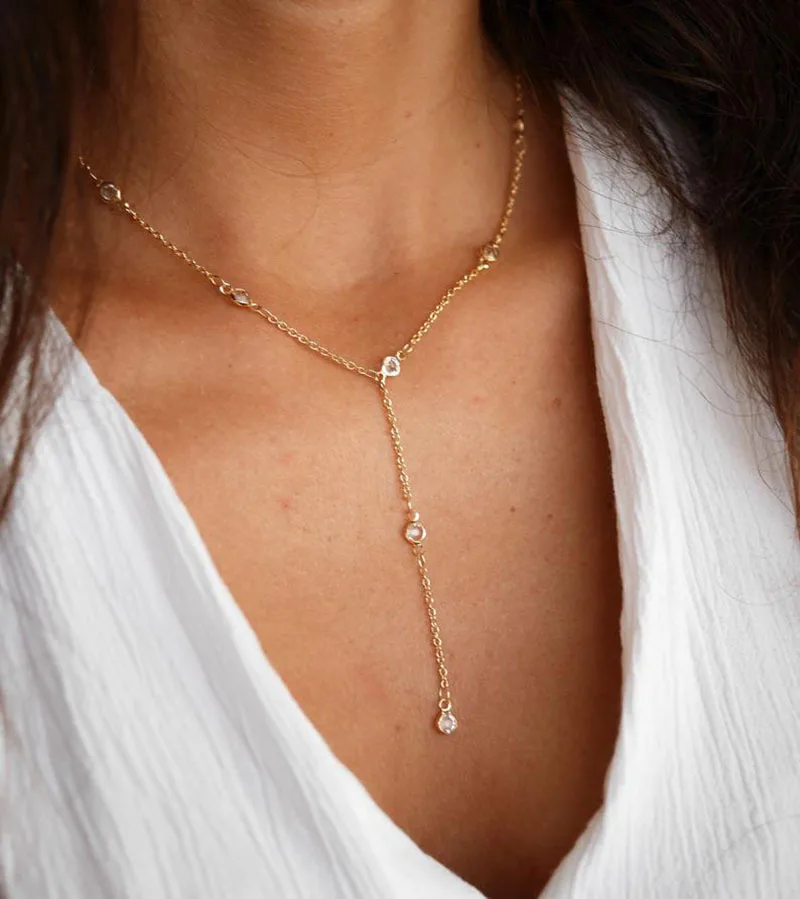 

Женское круглое ожерелье с разноцветными фианитами, изящное и простое Ювелирное Украшение в подарок