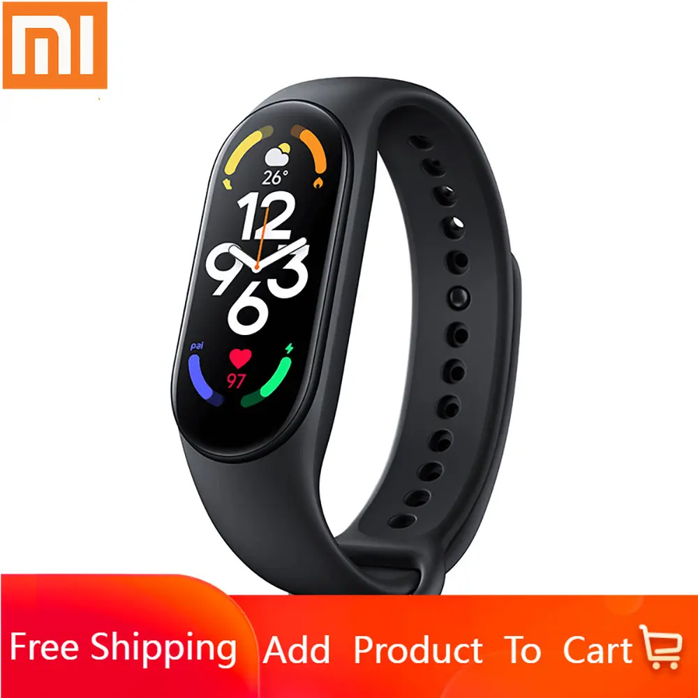 

100% Оригинальные Смарт-часы Xiaomi Mi Band 7, женский браслет, международная версия