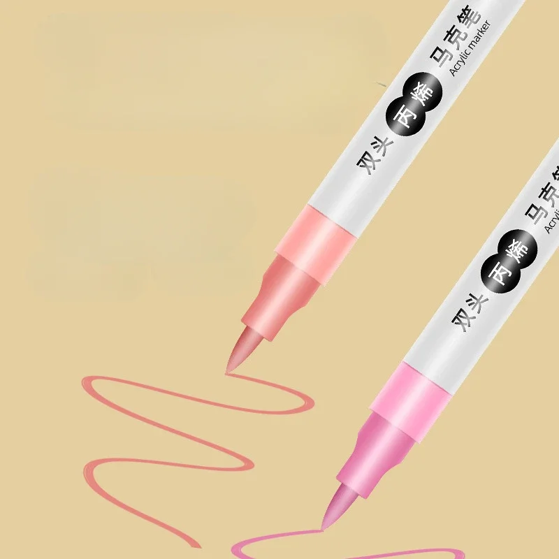 12 шт. двуглавый двухцветный акриловый маркер водостойкие принадлежности для