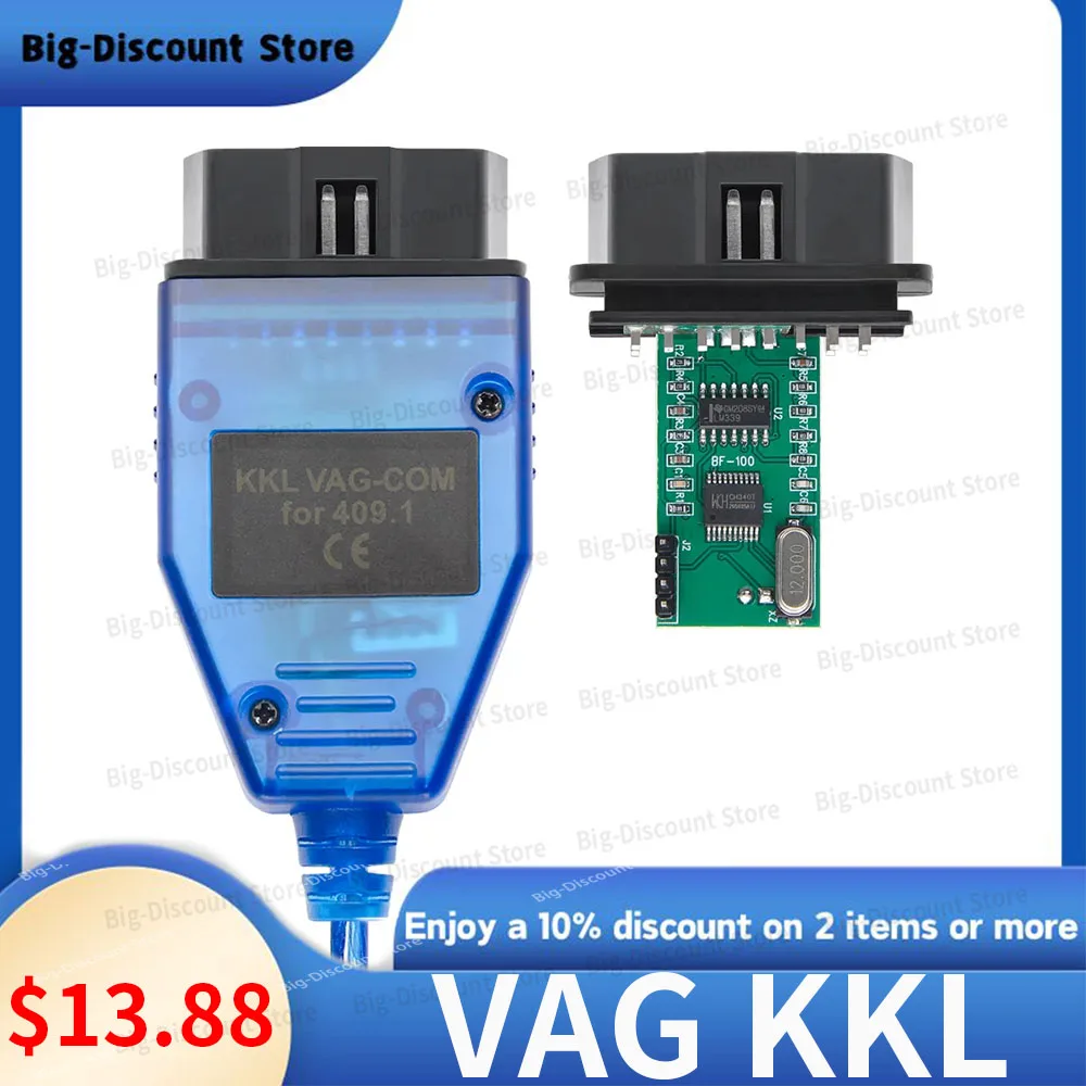 Автомобильный диагностический инструмент для VAG KKL 409 с чипом CH340 Кабель