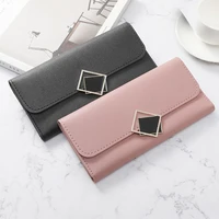 womens long wallet metal buckle solid womens wallet made of leather wallets 100 long fortune cloth slim womens wallets