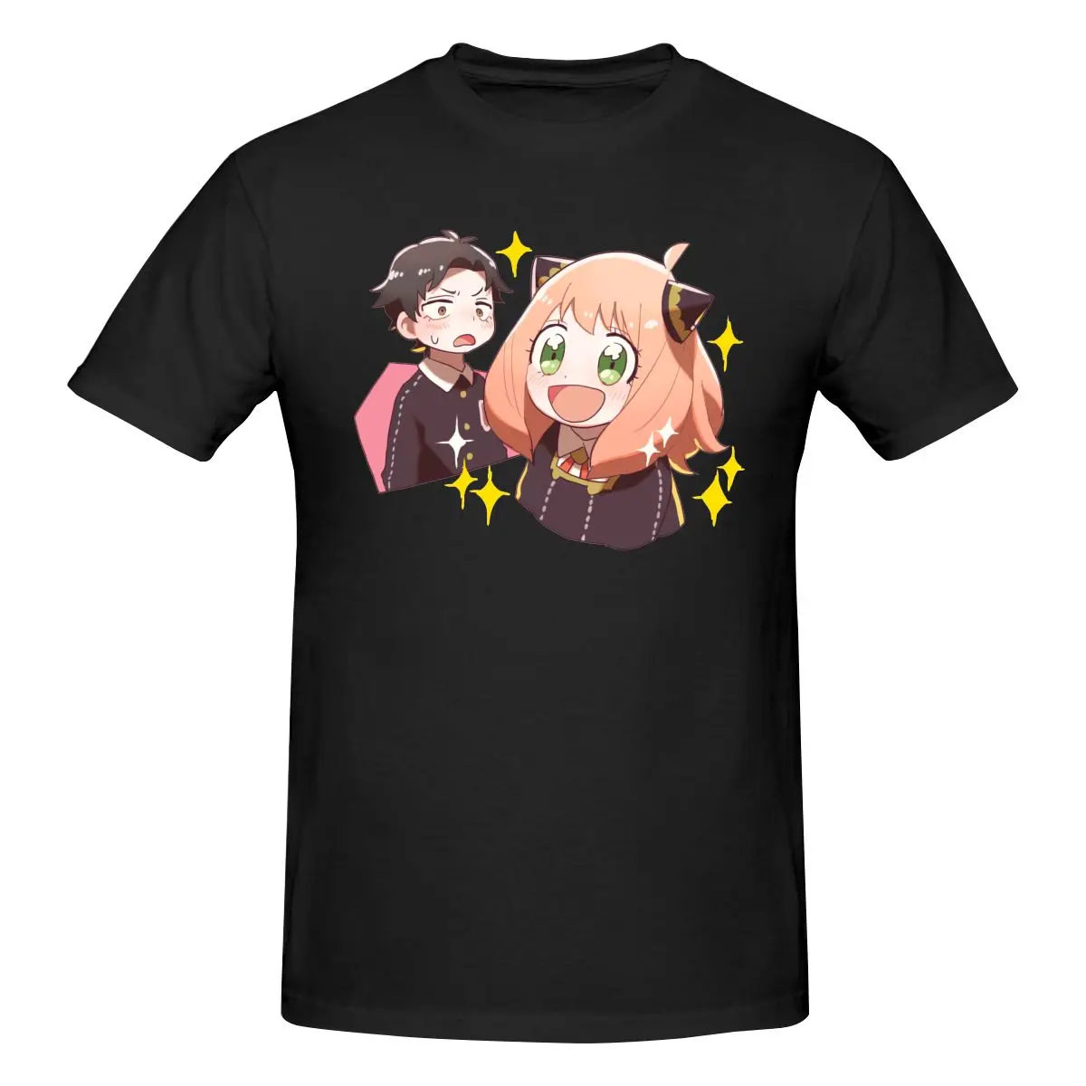 

SPY FAMILY Fashion T Shirt Anya Forger Printed Cotton Men's T-Shirt Men Tops Funny Short Sleeve Tee