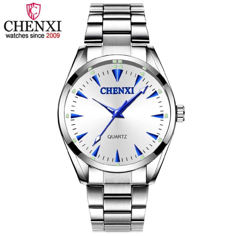 Mens Watches CHENXI Brand Stainless Steel Luxury Watch Men Top Brand Quartz Waterproof Clock Fashion Casual Male Wristwatch