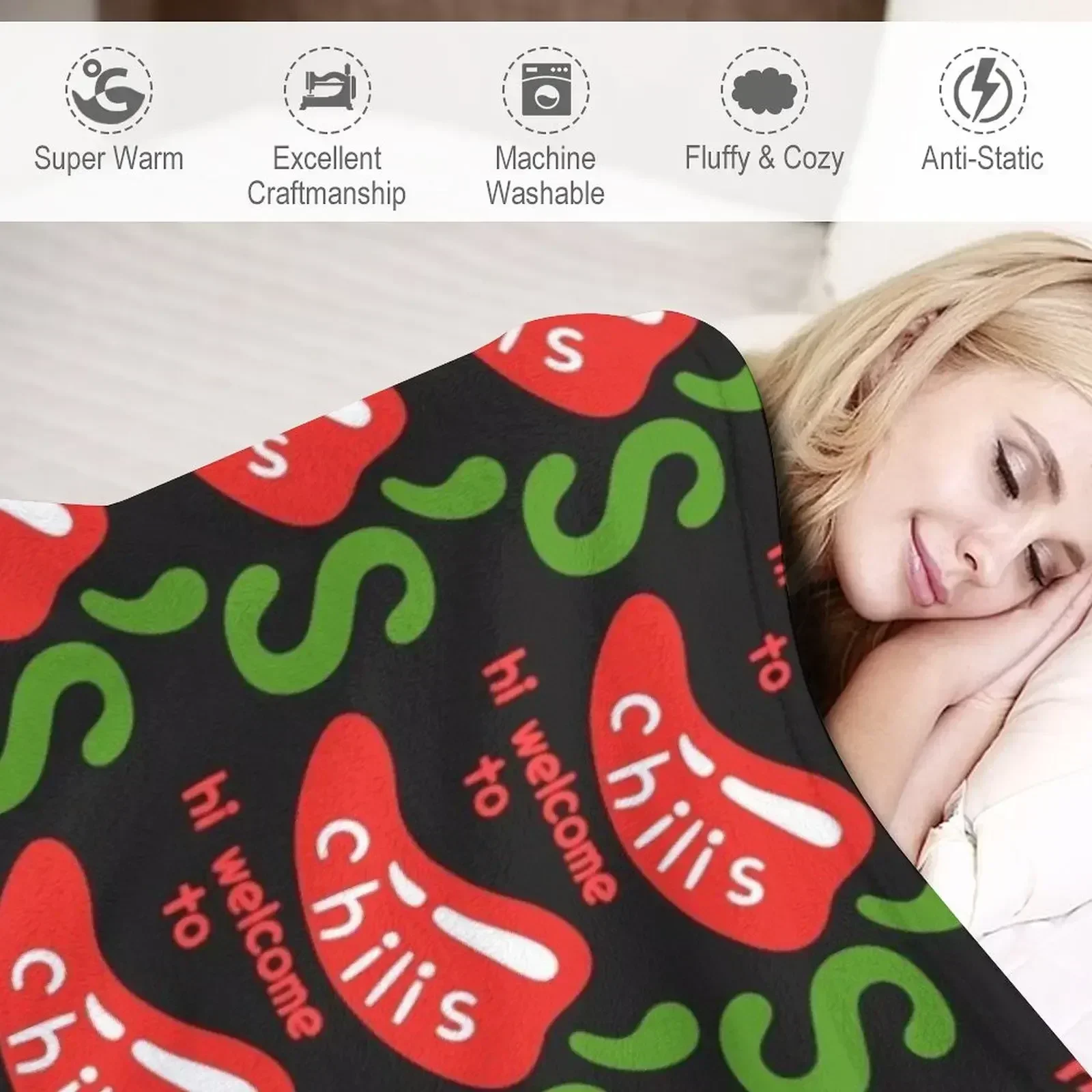 Привет Добро пожаловать в Чили. Плед для дивана. Одеяла Hairys.