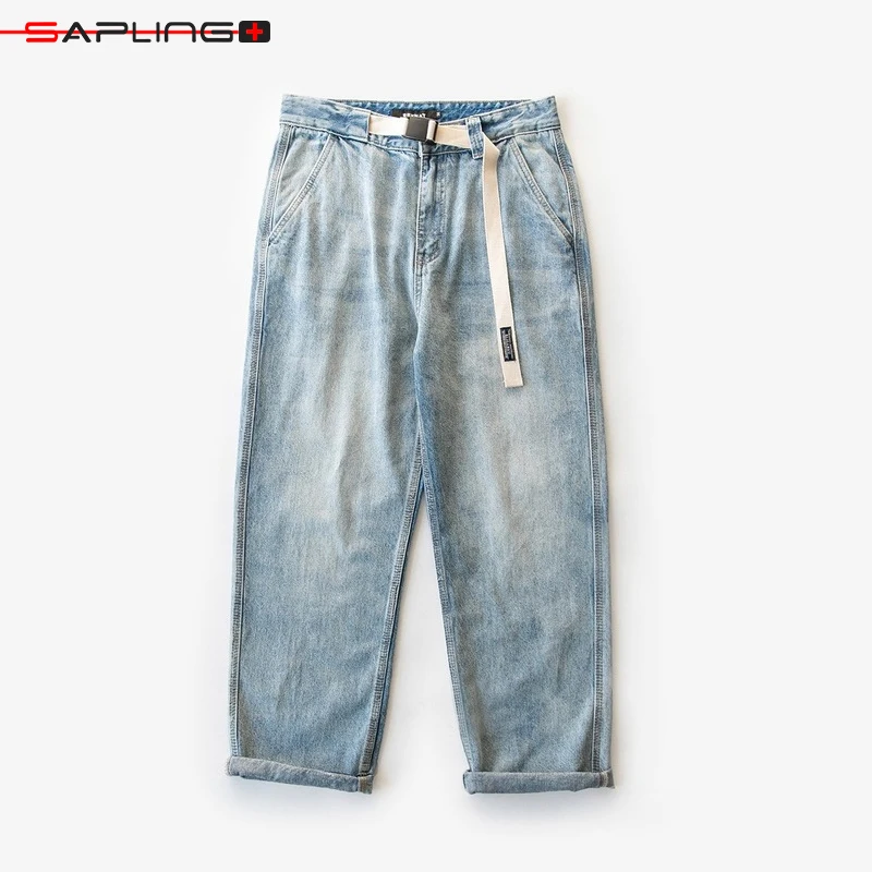 

Spring Autumn Men Straight Jeans Japan Style Retro Washed Loose Men's Denim Trousers High Quality Casual Harajuku Jean Homme
