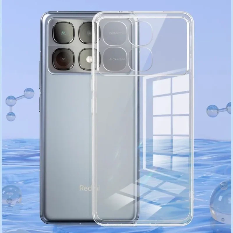 Прозрачный мягкий силиконовый чехол из ТПУ для Xiaomi Redmi K70 Ultra Champion задняя крышка