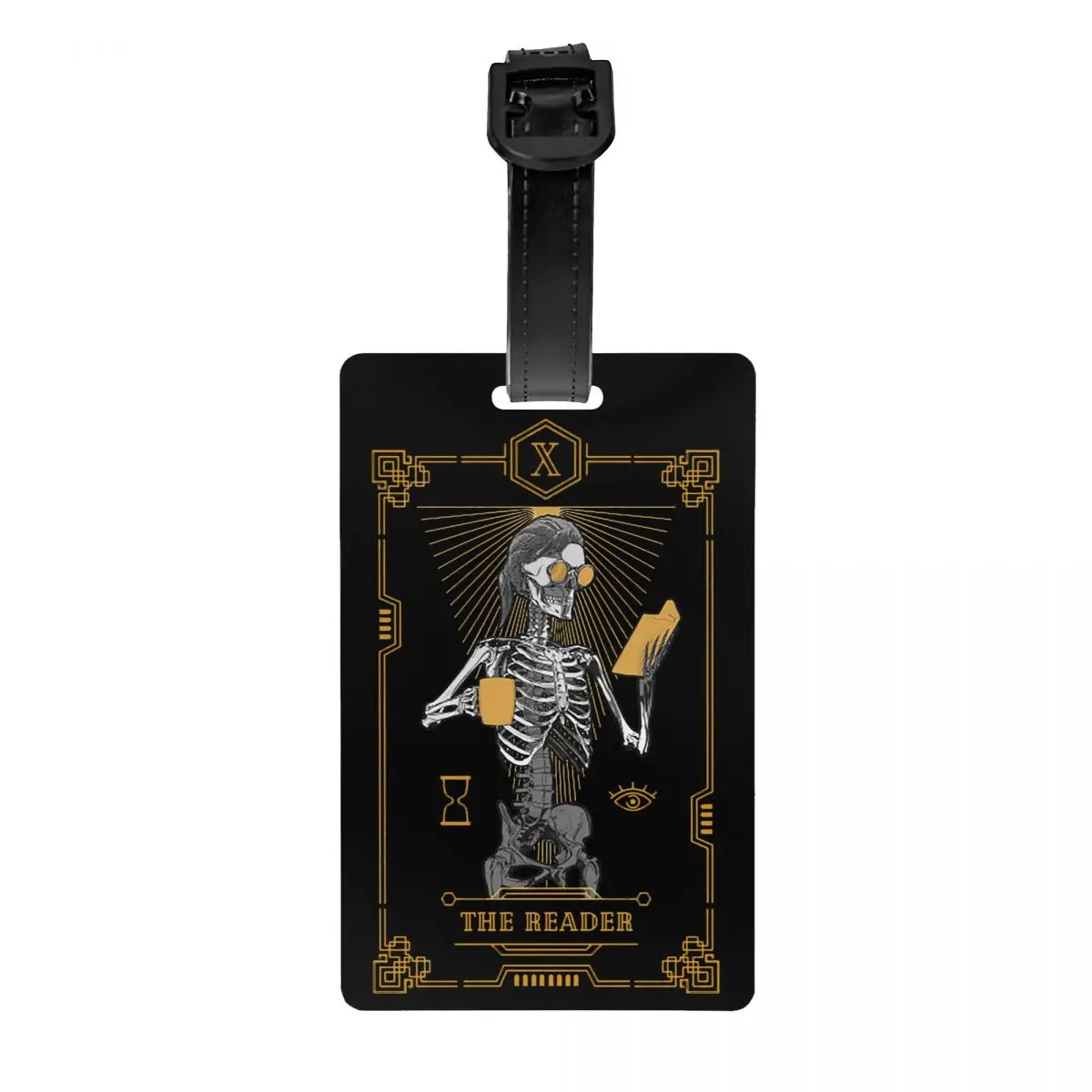 

Luggage Tags Reader X Tarot Card Suitcase PVC Travel Accessories Skull Holder Baggage Boarding Tags ID Address Luggage Bag Case