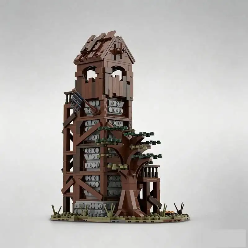 Фото Конструктор «Средневековая патрульная башня» (1339 деталей), модель MOC, развивающая игрушка, подарок на день рождения, коллекционный предмет для демонстрации №3