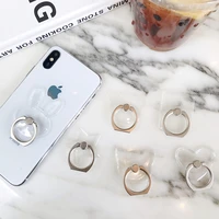 transparent cell phone ring holder stand 360%c2%b0 degree rotation clear finger grip kickstand compatible iphones or phone case