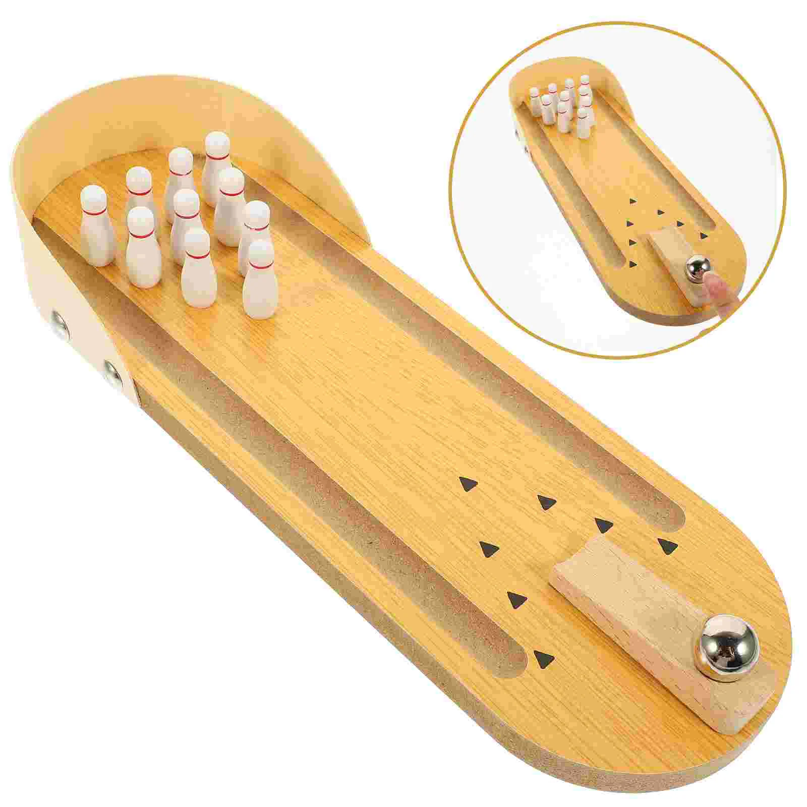 Настольная мини-игра для боулинга взрослых Интерактивная деревянная игрушка от