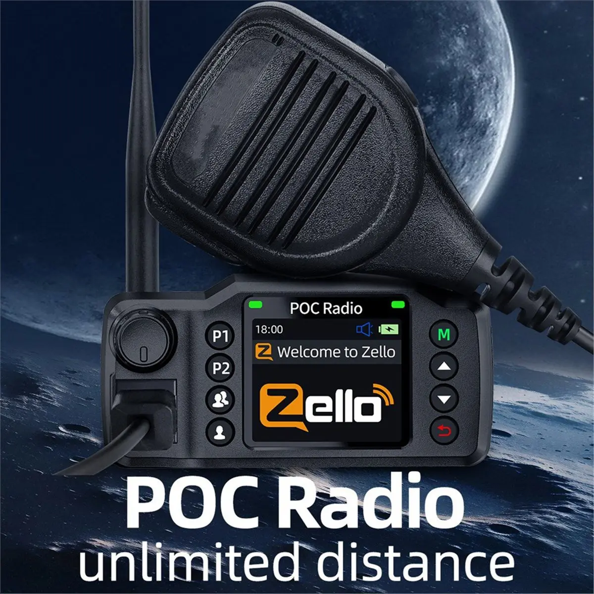 Фото (DT93) Мини 4G глобальная автомобильная рация POC с Wi-Fi и Bluetooth для дальней связи, FM-трансмиттер, автомобильная рация для любительской радиосвязи №5