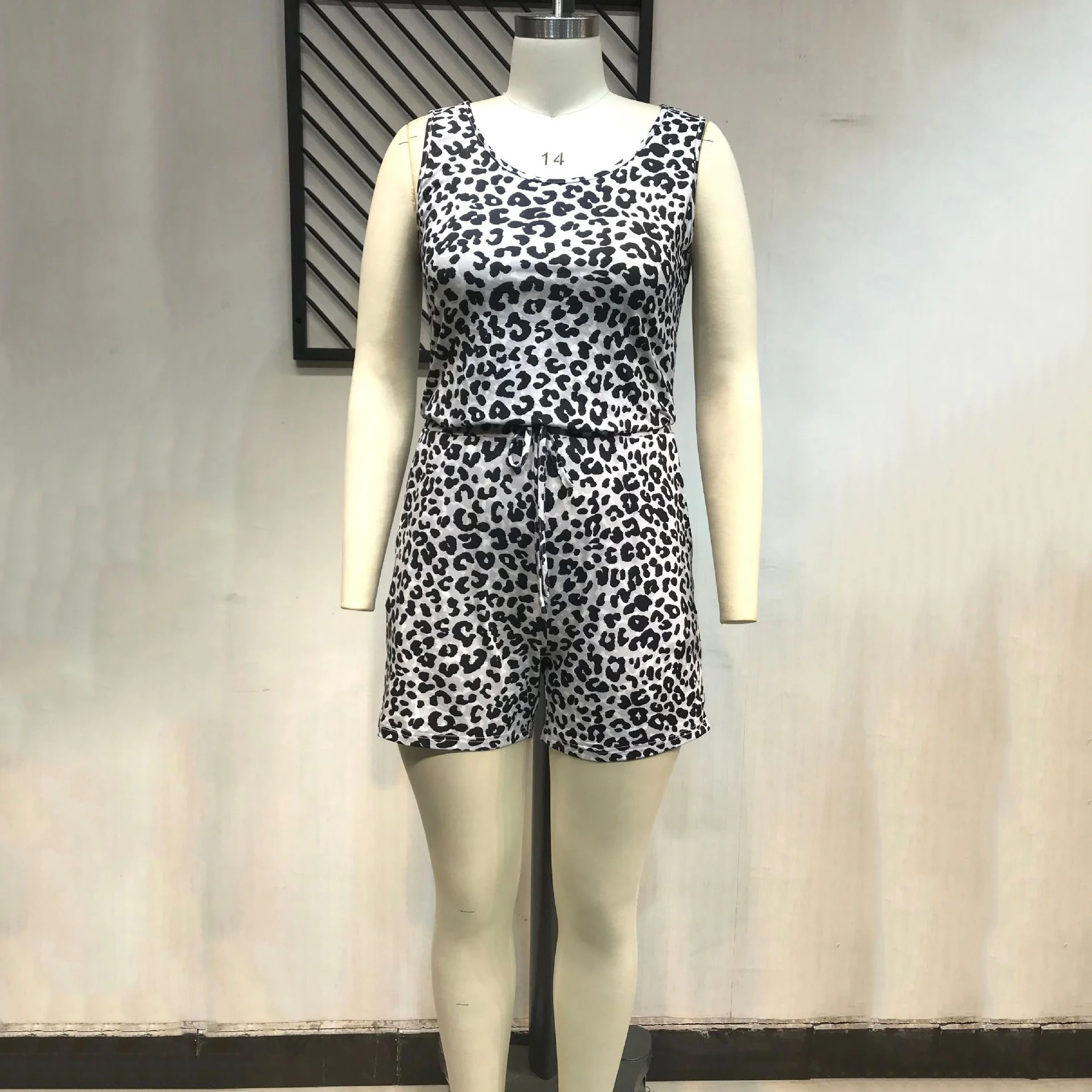 Plus Size 4xl 5xl Oversized Women 2 Pieces Shorts Sets Blouse & Short Pants Summer 2023 New Fashion Leopard Pr 3xl 4xl 5xl 6xl