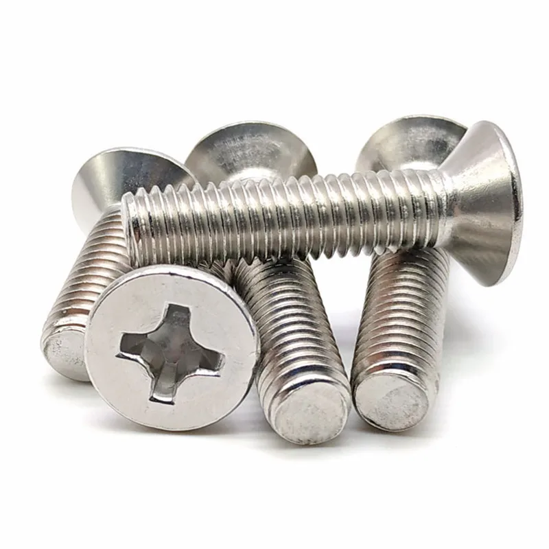 

50pcs UNF 00#-90 0#-80 US Fine Thread 304 A2-70 Stainless Steel Cross Recess Phillips Flat Countersunk Head Screw Bolt