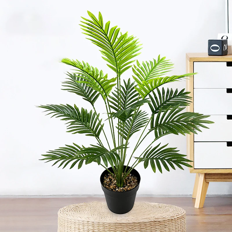 

Large Artificial Tropical Plants Fake Tree Plastic Leaves Branches For Home Garden Wedding Office Decor Long Branch Green Plant
