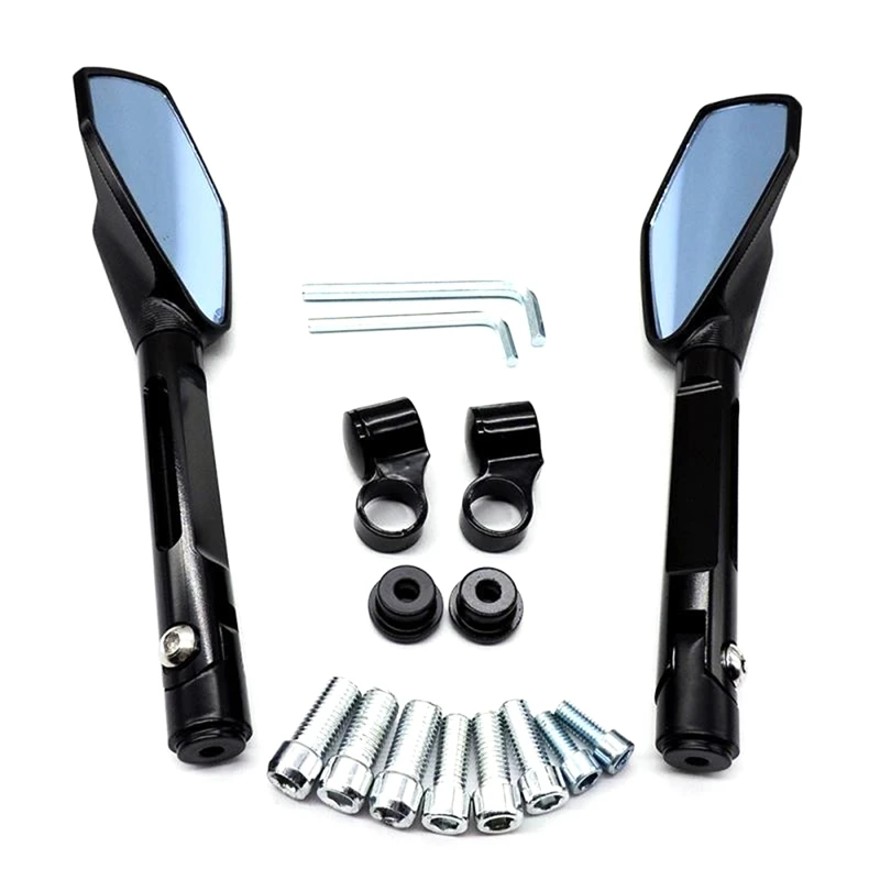 

Motorcycle Blue Anti Glare Mirror Handlebar Rear Mirrors Reversing Motorbike Mirrors For Honda Yamaha Suzuki Universal