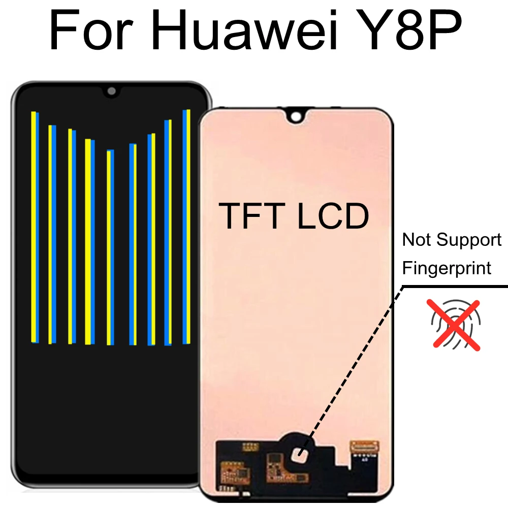 

6,3 "ЖК-дисплей для Huawei Y8P TFT ЖК-дисплей сенсорный экран AQM-LX1 дигитайзер в сборе Замена