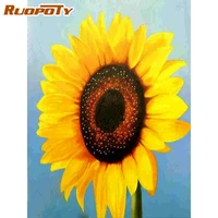 ruopoty diamond painting sunflower cross stitch country sale full square round diamond embroidery flowers mosaic wall art