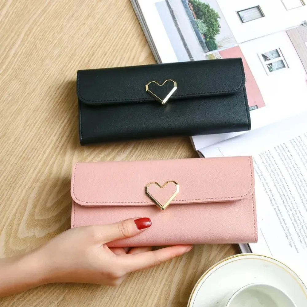 

Women Long Wallets Purses Love Heart Wallets for Ladies Girl Money Pocket Card Holder Female Wallets Phone Clutch Bag Cartera