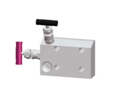 

6000 Psig 316 304 Ss 1/2 Female Inlet To 1/4 Female Npt Vent 2 Way Manifold Valve For Pressure Gauge