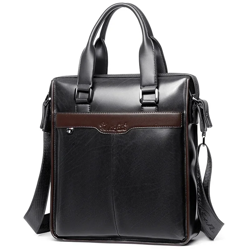 

Мужской портфель 2023, деловая сумка на плечо, роскошные дизайнерские сумки, сумки-мессенджеры из спилка, вертикальная сумка, дорожные сумки